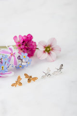 Amanda Coleman Gold Mini Bee Stud Earrings