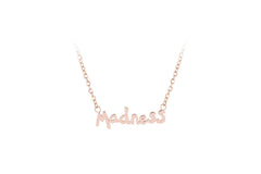 Madness Lettering Necklace - Rose Gold