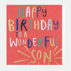 Caroline Gardner - Happy Birthday Wonderful Son Card