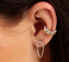 Scream Pretty - Silver Scrunchie Ear Cuff