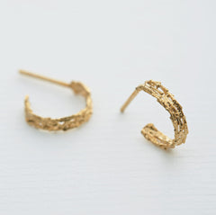 Alex Monroe Nest Structure Mini Hoop Earrings