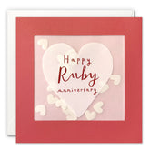 James Ellis Shakies Design Happy Ruby Anniversary Card