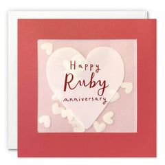 James Ellis Shakies Design Happy Ruby Anniversary Card