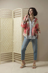 One Hundred Stars Lipstick Pink Stork Kimono