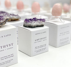 Lotus & Lapis Amethyst Druze Grade A Boxed
