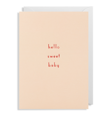 Lagom Design Hello Sweet Baby Card - Pink