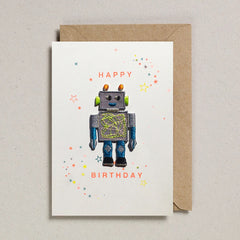 Petra Boase Iron on Patch Card - Robot Birthday