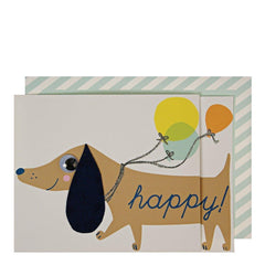 Meri Meri Sausage Dog Birthday Card