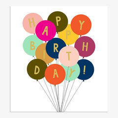 Think Of Me - Birthday Balloons Card