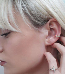 Scream Pretty - Silver Rainbow Sparkling Ear Cuff