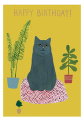 Roger La Borde Cat Happy Birthday Card