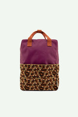 Sticky Lemon - Large Backpack Gold / Purple Tales + Flower Field Pink