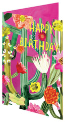 Roger La Borde Lasercut Cactusland Happy Birthday Card