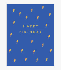 Think Of Me - Happy Birthday Lightning Bolts Card