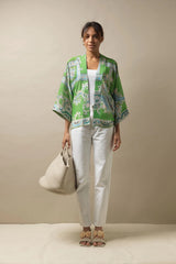 One Hundred Stars Handkerchief Green Kimono
