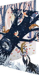 Roger la Borde Lasercut Christmas Card - Hollow Tree Hideaway