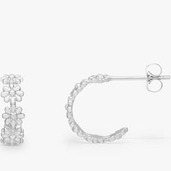 Estella Bartlett Daisy Chain Hoop Earrings - Silver Plated
