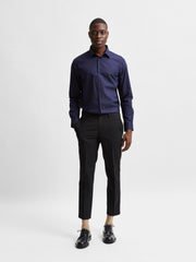 Selected Homme Slim Ethan Long Sleeve Shirt - Peacoat