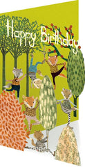 Roger La Borde Lasercut Yoga in the Park ‘Happy Birthday’ Card