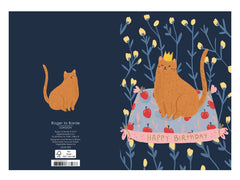 Roger La Borde Queen Cat Happy Birthday Card