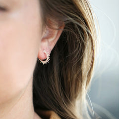 Lisa Angel - Sterling Silver Sunbeam Hoop Earrings