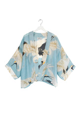 One Hundred Stars Stork Sky Blue Kimono