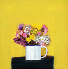 Canns Down Press - Wild Flowers, Mown Grass Greeting Card by Emma Dunbar