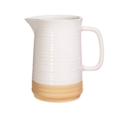 Sass & Belle Rustic White Half Glazed Jug