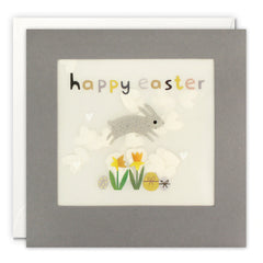 James Ellis Bunny Easter Card with Paper Confetti