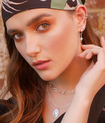 Scream Pretty - Silver Star Double Band Ear Cuff