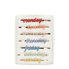 Meri Meri - Days Of The Week Enamel Hair Slides