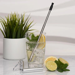 Uberstar - Silver Travel Straw