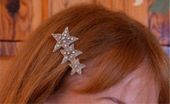 My Doris Silver Triple Star Hair Clip