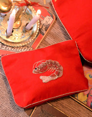 My Doris Velvet Prawn Coin Purse
