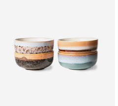 HKliving 70's Ceramics Tapas Bowls Epsilon - Set of 4
