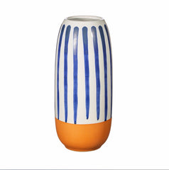 Sass & Belle Paros Blue Stripe Vase Tall
