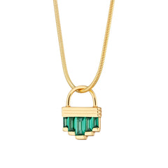 Scream Pretty - Cleopatra Green Snake Chain Necklace
