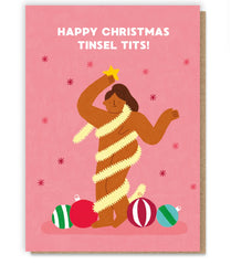Stormy Knight Tinsel Tits Christmas Card