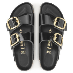 Birkenstock Arizona Big Buckle Narrow Fit Patent Black High Shine Sandals