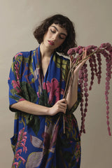 One Hundred Stars Crepe Rachel Dress Magnolia Purple