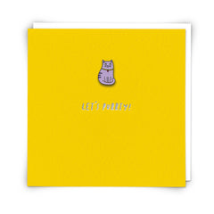 Redback Cards Cat Pin Let’s Purrty Badge Card