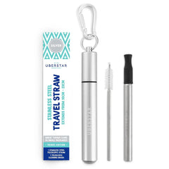 Uberstar - Silver Travel Straw