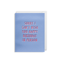 Lagom Design - Sorry I Can’t Wish In Person Mini Card