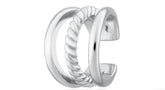 Scream Pretty - Silver Twisted Triple Band Ear Cuff