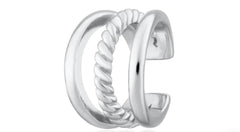 Scream Pretty - Silver Twisted Triple Band Ear Cuff