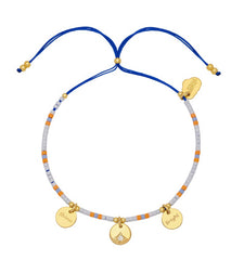 Estella Bartlett Bright Beaded Cord Bracelet Gold Plated