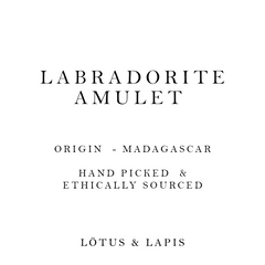 Lotus & Lapis Labradorite Amulet