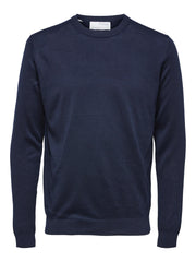 Selected Homme Town Merino Coolmax Knit Crew - Navy Blazer