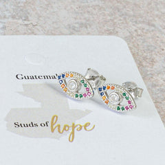 Vurchoo Silver Eye Studs - Guatemala