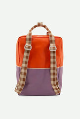 Sticky Lemon - Large Backpack Colourblocking | Orange Juice + Plum Purple + School Bus Brown